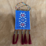 Charles Chief Eagle Beaded Set-Knife Sheath and Mirror Bag, made in 1992   (GM145, GM146)