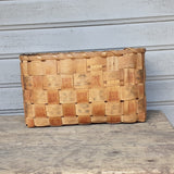 Algonkian Vintage Splint Wood Potato Stamp Basket 1930's  NL20