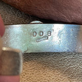 Tufa Cast Bracelet with Apache Blue Turquoise by Darryl Dean Begay, Navajo (MW87)