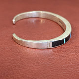 Cuff Bracelet with Ithaca Peak Turquoise, Black Jade, & Accent Kingman Turquoise by Designer David Rosales