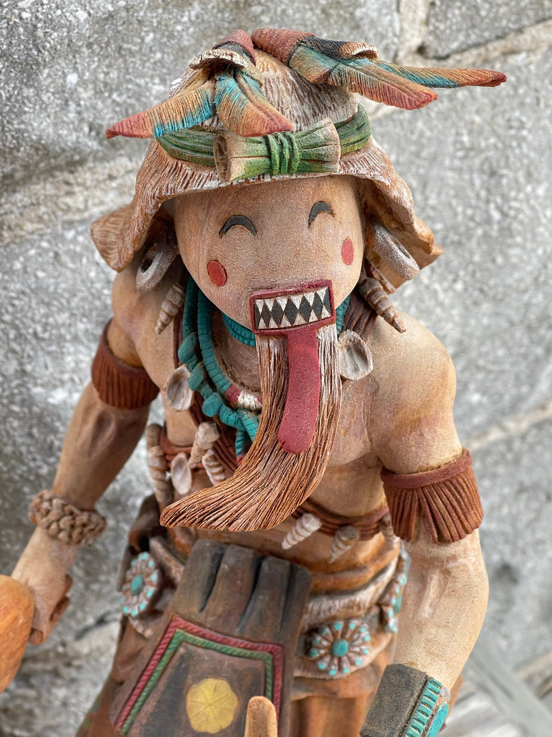Albino Katsina by Cecil Calnimptewa, Hopi - Albino (Chakwaina) Hopi Kachina (RS210)