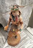 Albino Katsina by Cecil Calnimptewa, Hopi - Albino (Chakwaina) Hopi Kachina (RS210)