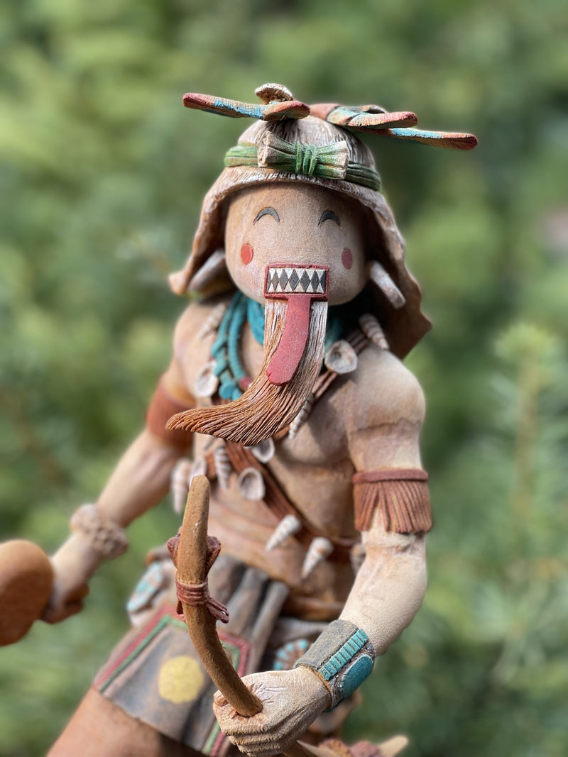 Albino Katsina by Cecil Calnimptewa, Hopi - Albino (Chakwaina) Hopi Kachina (RS210)