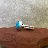 Sonoran Turquoise Navajo silver ring, Authentic Navajo turquoise ring  Size 7 3/4   (2/135)
