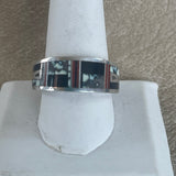 Contemporary Inlay ring by Ray Tracey, Navajo – Authentic Navajo Jewelry (RK156)