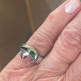 Contemporary Inlay ring by Ray Tracey, Navajo – Authentic Navajo Jewelry (RK160)