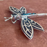 Contemporary Inlay Dragonfly Pin/Pendant Designed by David Rosales of Supersmith – Authentic Navajo Jewelry (2/246)