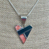 Contemporary Inlay Pendant by Ray Tracey, Navajo – Authentic Navajo Jewelry (RK119)