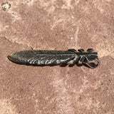 Gary Custer, Navajo silver feather pendant, Eagle feather pendant by Navajo artist, Gary Custer  (1/176)