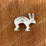 Navajo Native American Sterling Silver Rabbit Pin, Rabbit design silver pin  (JEN26)