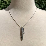 Ray Tracey, Navajo Feather pin pendant, Native American made Eagle Feather Pin Pendant (JEN21)
