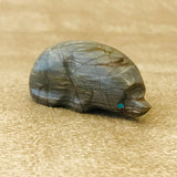 Picasso Marble Mole Zuni Fetish by Jasmine Cheama, Native American Mole Carving (1/433)