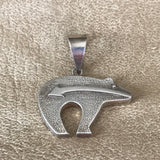 Spiney Oyster Shell Reversible Navajo Bear Design Pendant - Designer David Rosales - Supersmith Inlay jewelry (3/7)