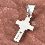 Ray Tracey, Navajo Turquoise Inlay Cross with Opal, Blue Turquoise Navajo jewelry Cross  (RK117)