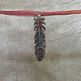 Gary Custer, Navajo silver feather pendant, Eagle feather pendant by Navajo artist, Gary Custer  (1/176)