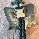 Vintage Thunderbird Bolo Tie with Turquoise and other natural stones by Bobby and Corraine Shack, Zuni, BBL7