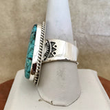 Turquoise ring by Lyle Piaso, Navajo - Turquoise from the Blue Diamond Mine, Navajo ring with turquoise Size: 11 3/4 (2/141)