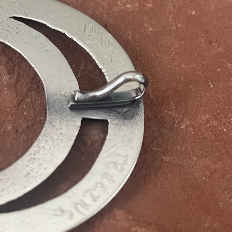 Gary Custer, Navajo LG double Naja Tufa cast Pendant - Navajo Jewelry (3/35)