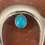 Gary Custer, Navajo Silver Naja Pendant with Kingman Turquoise - Navajo Jewelry (3/33)