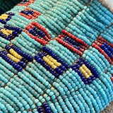 Northern Plains Native American authentic beaded moccasins - 1800’s Antique Lakota Sioux Moccasins (GM177)