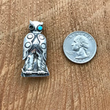 Vintage Navajo Owl Design Silver pin, Navajo pin with owl design (TSG147)